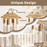 Little Angel Kids Playset And Activity Centre With Slide, Hoop And Climber - Coffee