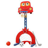 Little Angel Kids Basketball, Football And Golf Playset - Red