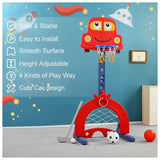 Little Angel Kids Basketball, Football And Golf Playset - Red