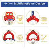 Little Angel Kids Basketball, Football And Golf Playset - Red