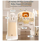 Little Angel Kids Playhouse With Slide - Coffee