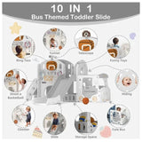 Little Angel Kids Playhouse With Slide - Grey