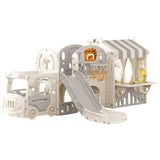 Little Angel Kids Playhouse With Slide - Grey