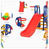 Little Angel Kids Slide And Swing 3-In-1 Activity Playset - Red