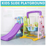 Little Angel Kids Slide And Swing 3-In-1 Activity Playset - Colorful