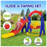 Little Angel Kids Slide And Swing 3-In-1 Activity Playset