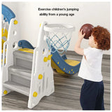Little Angel Kids Slide, Swing, Basketball And Football - Blue