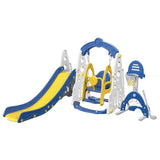 Little Angel Kids Slide, Swing, Basketball And Football - Blue