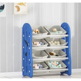 Little Angel Toy Storage Organizer With Bins For Kids Room - Blue
