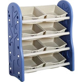 Little Angel Toy Storage Organizer With Bins For Kids Room - Blue
