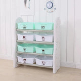 Little Angel Toy Storage Organizer With Bins For Kids Room - Green