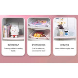 Little Angel Toy Storage Organizer With Side Shelf - Pink