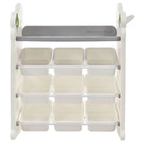 Little Angel Toys Organizer Cabinet With 9 Bins & Hook - White