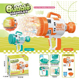 Little Story 108 Holes Bubble Machine Gun With Light- Cyan