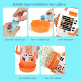 Little Story 108 Holes Bubble Machine Gun With Light- Orange