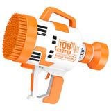 Little Story 108 Holes Bubble Machine Gun With Light- Orange