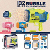 Little Story 132 Holes Bubble Machine Gun With Light- Orange