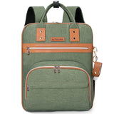 Little Story 2-In-1 Diaper Bag with Sanitizer Bottle Keychain & Stroller Hooks - Green