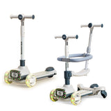 Little Story Kids Scooter With Ride On And Push Handle - Grey