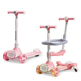 Little Story Kids Scooter With Ride On And Push Handle - Pink
