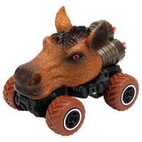 Little Story Kids Toy 2 Channel Horse Car With Remote Control - Red