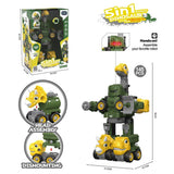 Little Story Kids Toy 5-in-1 Dinosaur Robot Transformation Vehicle - Green