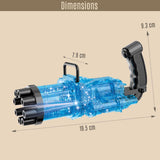 Little Story 8 Holes Bubble Machine Kids Gun - Shiny Blue