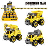 Little Story Kids Toy Assembled Wisdom Cars (Set Of 12) - Yellow