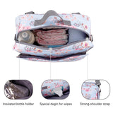 Little Story Floral Baby Diaper Changing Clutch Kit - Grey