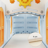 Little Story Boat House Activity Slide With Basketball Ring, Ball, Toy Storage, And Telescope Role Play Game - Blue