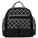 Little Story Convertible Diaper Bag with Zipper Pouch, Stroller Hooks & Changing Mat - Black