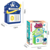 Little Story Cute Piggy Bank With Fingerprint Lock And Music - Astronaut Blue