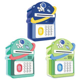 Little Story Cute Piggy Bank With Fingerprint Lock And Music - Astronaut Blue