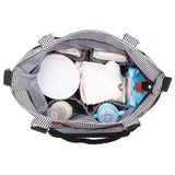 Little Story Diaper Bag Set Of 6 With Hooks - Black