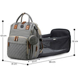 Little Story Diaper Bag withT Pacifier Pouch - Grey