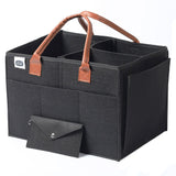 Little Story Diaper Caddy With Travel Pouch Large - Black