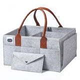 Little Story Diaper Caddy With Travel Pouch Medium - Grey
