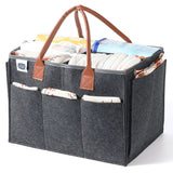 Little Story Diaper Caddy With Pouch Travel Large - Dark Grey