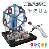 Little Story DIY Electrical Rotating Bow And Arrow Shooting Range (66 Pcs) - Blue