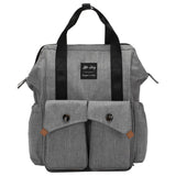 Little Story Elite Diaper Bag with Stroller Hooks & Changing Mat - Grey