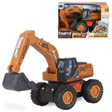 Little Story Simulation Inertial Engineering Excavator Toy Vehicle With Light And Sound - Yellow