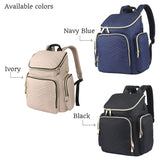 Little Story Georgia Diaper Bag with Changing Pad & Stroller Hooks - Navy Blue