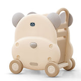 Little Story Bear Shaped Portable Kids Toys Shopping Cart - Ivory