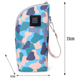 Little Story Portable Insulated Milk Bottle Warmer Bag With Usb - Green
