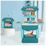 Little Story 3-In-1 Mode Supermarket Toy Set Satchel (35 Pcs) - Green