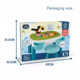 Little Story DIY Spinning Puzzle Building Blocks Set With Stool - 35Pcs