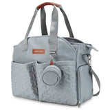 Little Story Quilted Diaper Bag with Pacifier Pouch - Blue