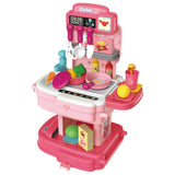 Little Story 2-In-1 Mode Chef Toy Set School Bag (34 Pcs) - Pink