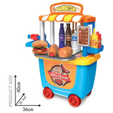 Little Story BBQ Station/ Food Cart (33 Pcs) - Blue