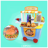 Little Story BBQ Station/ Food Cart (33 Pcs) - Blue